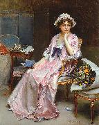 Raimundo Madrazo The Reluctant Mistress oil on canvas